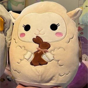 Lamb holding chocolate bunny squishmallow NWT